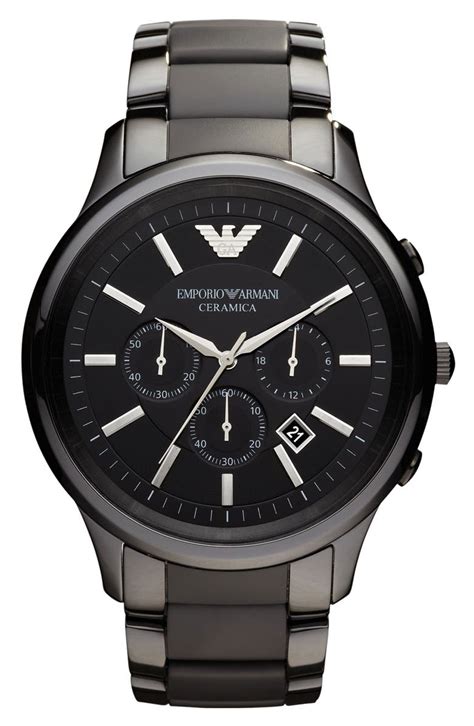 Emporio Armani Large Ceramic Chronograph Watch 47mm Nordstrom