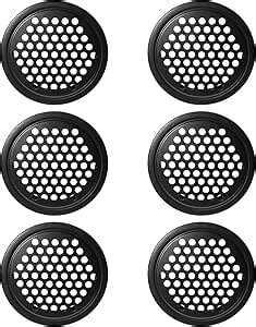 Auvotuis 6Pcs 53mm 2inch Air Vents Stainless Steel Black Round Soffit