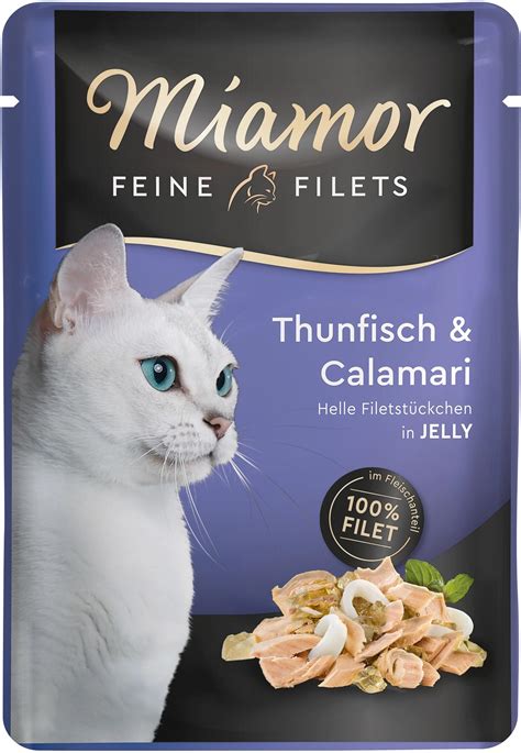 Miamor Katzen Nassfutter Feine Filets In Jelly Thunfisch Und Calamari