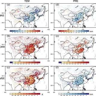 Spatial Distribution Of Annual Mean BIAS A D Temporal Correlation