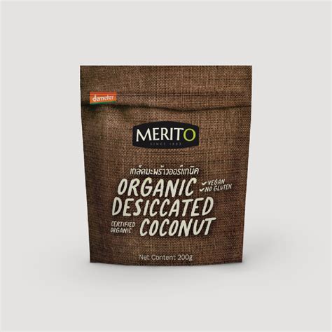 MeritO Organic Desiccated Coconut 200g เมอรโต เกลดมะพราวอบแหง