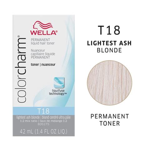 Wella Color Charm Permanent Liquid Hair Toner T Lightest Ash Blonde