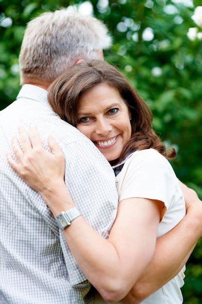 Premium Photo Senior Couple Happy And Smile With Hug Marriage And