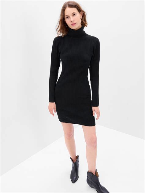 Puff Sleeve Turtleneck Mini Sweater Dress Gap