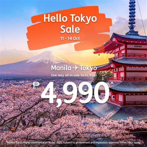 Promo Fare Manila To Tokyo For As Low As Php4990 One Way Fare Seat