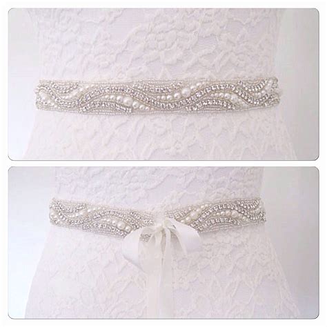 Pearl Bridal Sash Belt Pearl Wedding Dress Belt