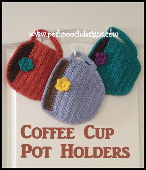 Posh Pooch Designs Coffee Cup Hot Pad Crochet Pattern
