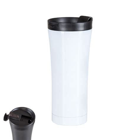 Beyaz Çelik Termos Bardak 500 ml Thermos Mug Kupa Araç Termos Coffee