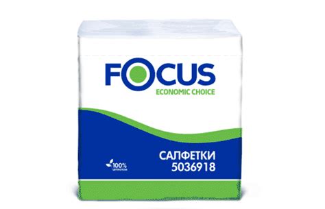 Салфетки бумажные 24х24 Focus, белые, 100шт купить в Минске оптом ...