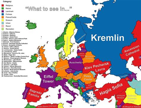 Most popular landmarks in each European country! : r/europe