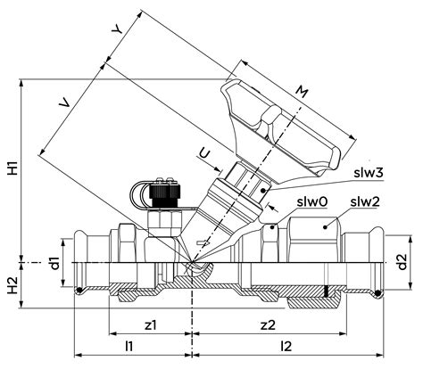 VSH XPress ProFlow FODRV Static Commissioning Valve FODRV With Union