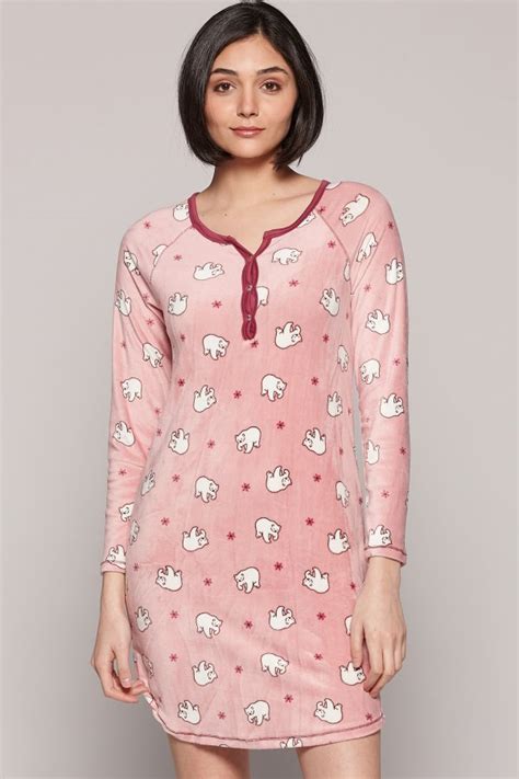 Claudel Lingerie LS Short Dress LI120230 Women S