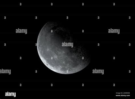 Waxing Moon In In Last Quarter Stock Photo Alamy