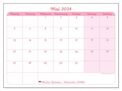 Kalender Mai Michel Zbinden De