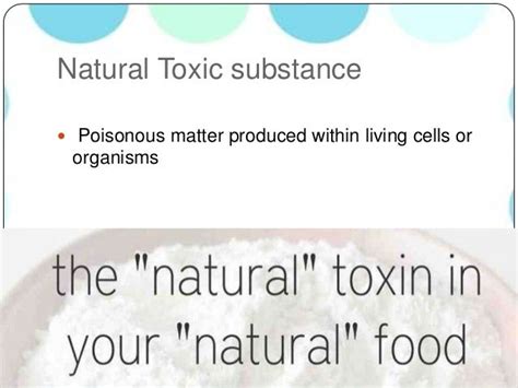 Natural Toxic Substances In Food