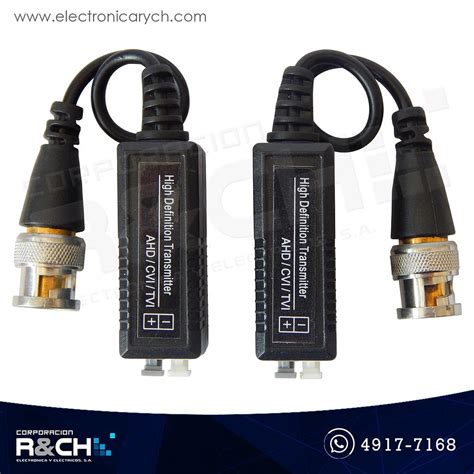 Cc Pair Video Balun Cctv Con Cable Pasivo Par Electronica R Ch