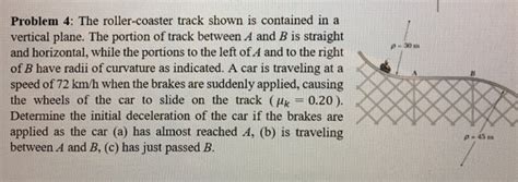 Solved The Roller Coaster Track Shown Is Contained In A Chegg