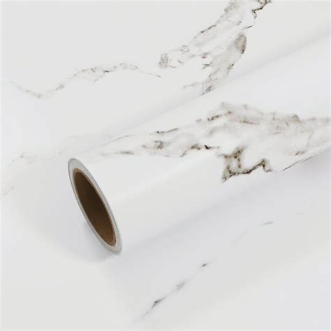 Veelike 157x118 White Marble Contact Paper For Countertops Waterproof Self Adhesive Matte