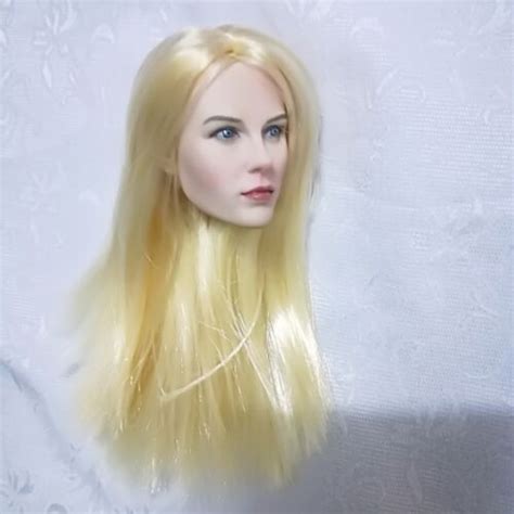 Female Head Sculpt Carved Pale Skin Long Blonde Hair Fit Action Figure EBay