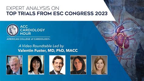 Acc Cardiology Hour From Esc Congress Youtube