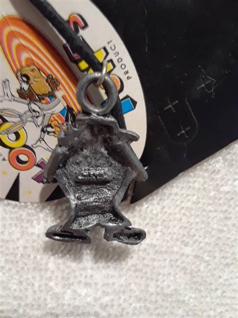 Vintage Looney Tunes Taz With Peace Sign Necklace Etsy