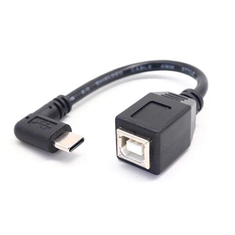 China Right Angle Usb C Male To Usb B Female Adapter Cable Factory Usb Type C Male To Usb B