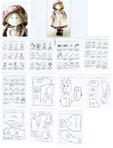 Paper Dolls And Instructions For Sewing On A White Tablecloth With