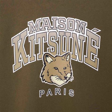 メゾンキツネ MAISON KITSUNE スウェット CAMPUS FOX REGULAR SWEATSHIRT グリーン メンズ