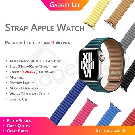 Jual Strap Apple Watch Leather Link Magnetic Loop Sport Band Tali Jam