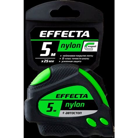 Рулетка 5мх25мм пластиковый корпус Effecta Nylon 365129 купить с ...