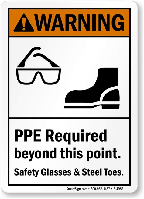 PPE Required Beyond This Point Sign SKU S 4983