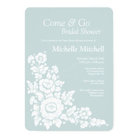 Come And Go Wedding Shower Invitation