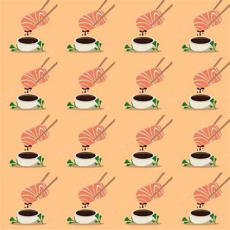 Premium Vector | Sashimi pattern 2