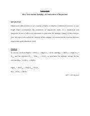 U L Lab Pdf U L Lab Hess Law And The Enthalpy Of Combustion Of