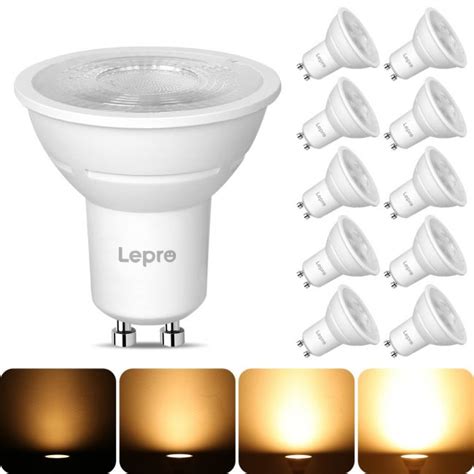 Lepro Gu10 Led Bulbs Dimmable Warm White 2700k 4 5w 345lm 50w