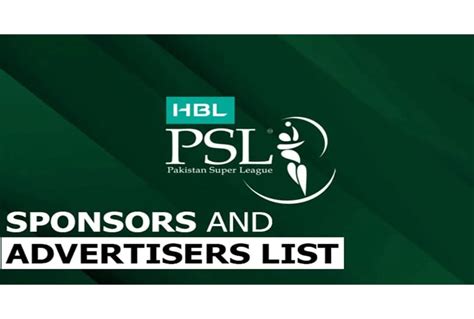 Pakistan Super League 2023 Sponsors And Advertisers List - Sportsunfold