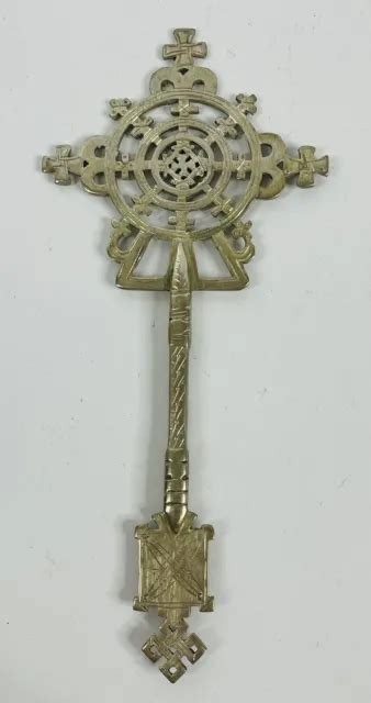 VINTAGE ETHIOPIAN ORTHODOX Coptic Christian Blessing Cross Hand