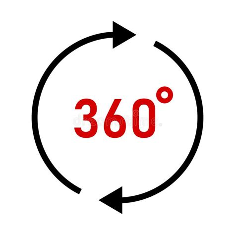 Icono De 360 Grados Ilustración Del Vector Ilustración De Vector