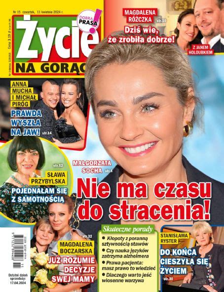 Malgorzata Socha Zycie Na Goraco Magazine 11 April 2024 Cover Photo