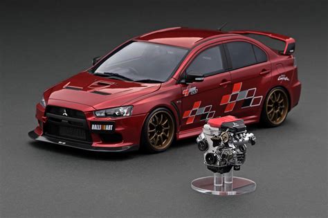 IG3211 1 18 Mitsubishi Lancer Evolution X CZ4A Red Metallic With