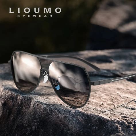 Lioumo Top Quality Pilot Sunglasses Polarized Men Aluminum Frame