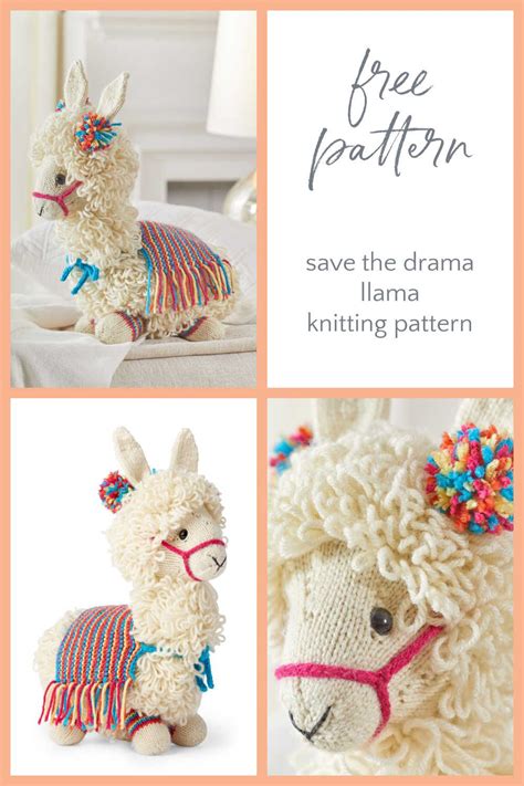 Free Red Heart Save The Drama Llama Knitting Pattern In 2024 Knitting