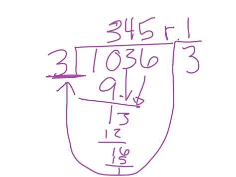 Long Division With The Remainder In Fraction Form Math Showme