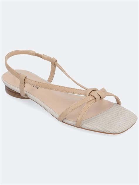 Journee Collection Bridget Sandals In Natural Lyst