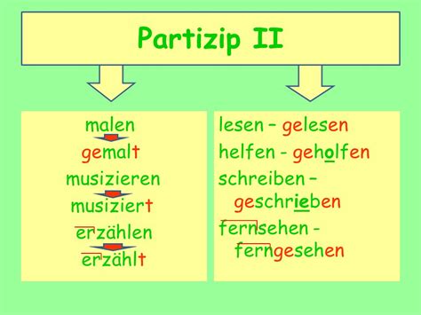 Partizip Ii Verben Wählen Quizizz