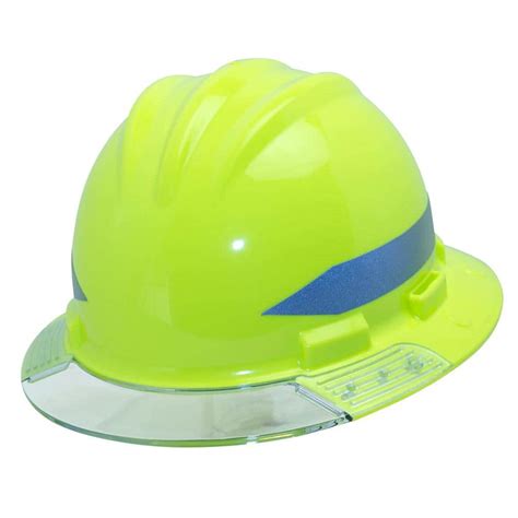 Bullard Hi-Vis Full Brim Above View Hard Hat with Clear Brim Visor 4 ...