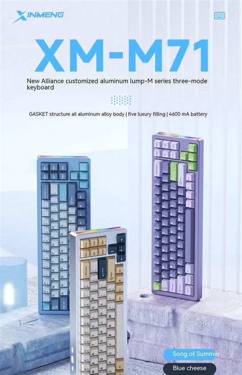 XINMENG M71 WIRELESS ALUMINUM 71 KEYS COMPACT KEYBOARD - GADGET NOVA