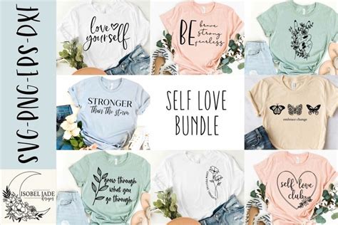 Self Love Svg Bundle Positivity Shirt Bundle Svg