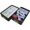 Juego De Domino Doble De Colores Fichas Caja Metal Dominoes Con