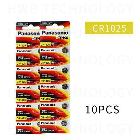 Panasonic pilas de botón de litio CR1025 CR 1025 3V 10 unids lote